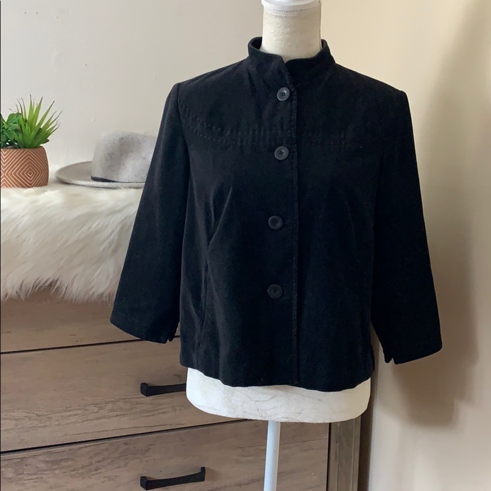 j.jill • faux suede button front jacket